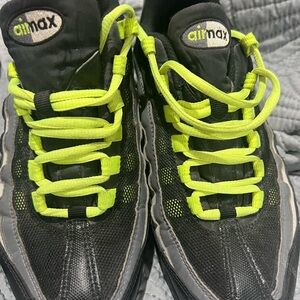 Nike Air Max Men's Black and Green Shoes